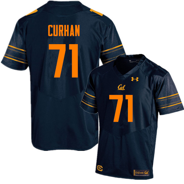 Men #71 Jake Curhan Cal Bears (California Golden Bears College) Football Jerseys Sale-Navy
